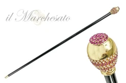 Online Il Marchesato Fantastico bastone da passeggio con cristalli Fucsia
