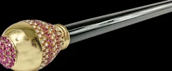 Online Il Marchesato Fantastico bastone da passeggio con cristalli Fucsia