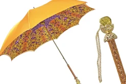 Online Il Marchesato Fantastico ombrello arancione con stampa leopardata