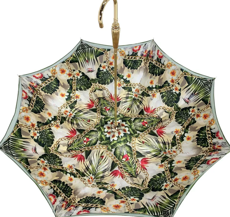 Hot Il Marchesato Fantastico ombrello con catena e fiori con doppio tessuto, design escl