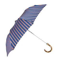 Clearance Il Marchesato Foldable Umbrella with Stripes, Bamboo Handle