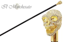 Best Il Marchesato bastone di lusso placcato Oro 24K tempestato da Centinai