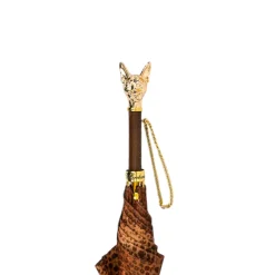 Sale Il Marchesato Umbrella with 24K Gold plated Cat Handle