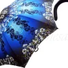 Hot Il Marchesato Impressionante fiori azzurri, Ombrellone Ladies Fashion Ombrelli fatti a Mano in Italia