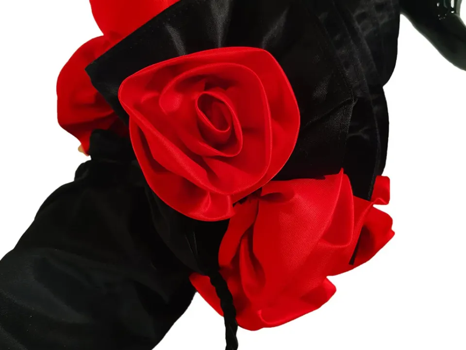 Outlet Il Marchesato Incredibile ombrellone pieghevole nero con volant
