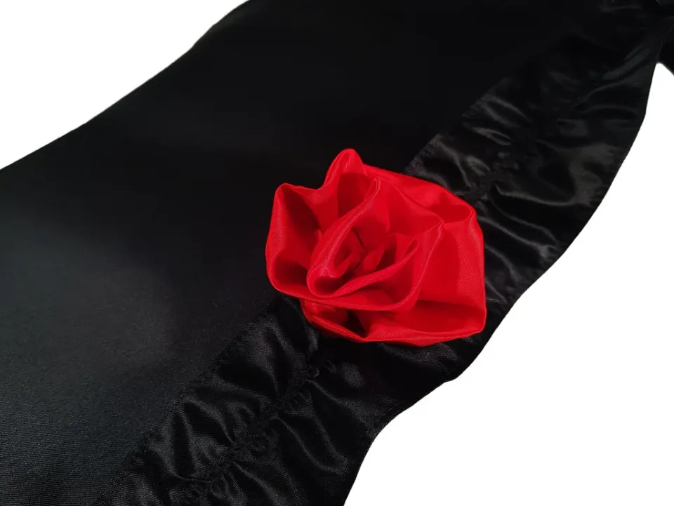 Outlet Il Marchesato Incredibile ombrellone pieghevole nero con volant