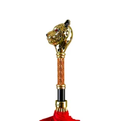 Outlet Il Marchesato LIMITED COLLECTION - Exclusive Red Umbrella with Jeweled Panther Handl
