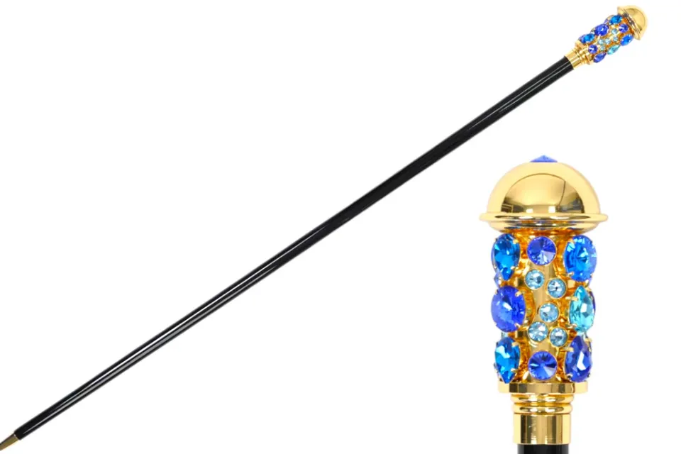 Hot Il Marchesato Luxurious Italian Tradition: 24K Gold-Plated Walking Cane Embellished