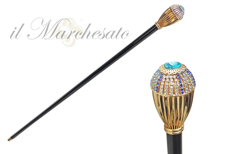 Best Il Marchesato Manico a bosco multicolore - 24k Gold placcato