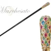 Hot Il Marchesato MILORD WAKING SHOT - Manopola dipinta a mano con cristalli multicolore