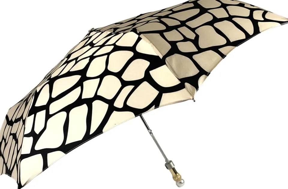 Discount Il Marchesato Nero & beige - Ombrello pieghevole