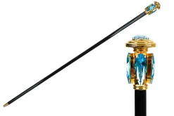 Fashion Il Marchesato Oceanic Elegance: Exclusive Walking stick with Aquamarine Teardrop Cry