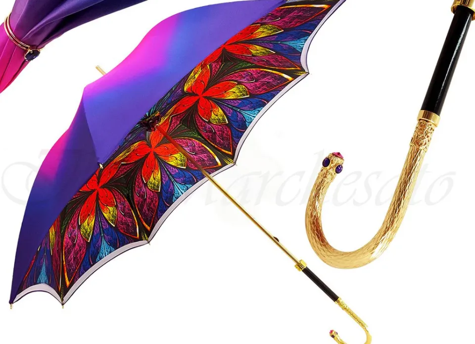 Discount Il Marchesato Ombrello a doppio tessuto luminoso e brillante - made in Italy