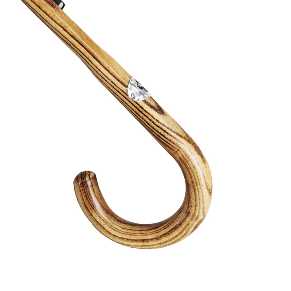 Hot Il Marchesato Ombrello a strisce multicolore - maniglia naturale di faggio