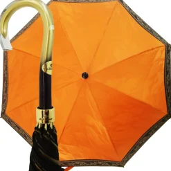 Discount Il Marchesato Ombrello Arancione artigianale - tessuto lavorato a striature