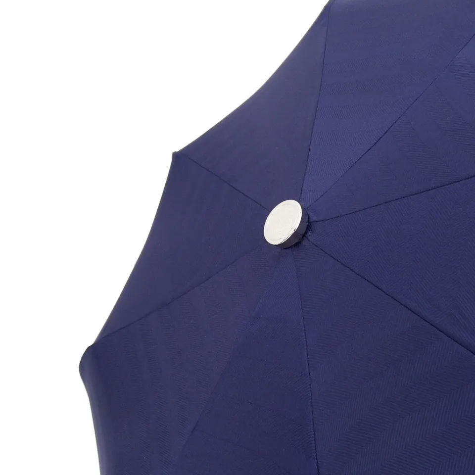 New Il Marchesato Ombrello blu da uomo con manico in Bamboo