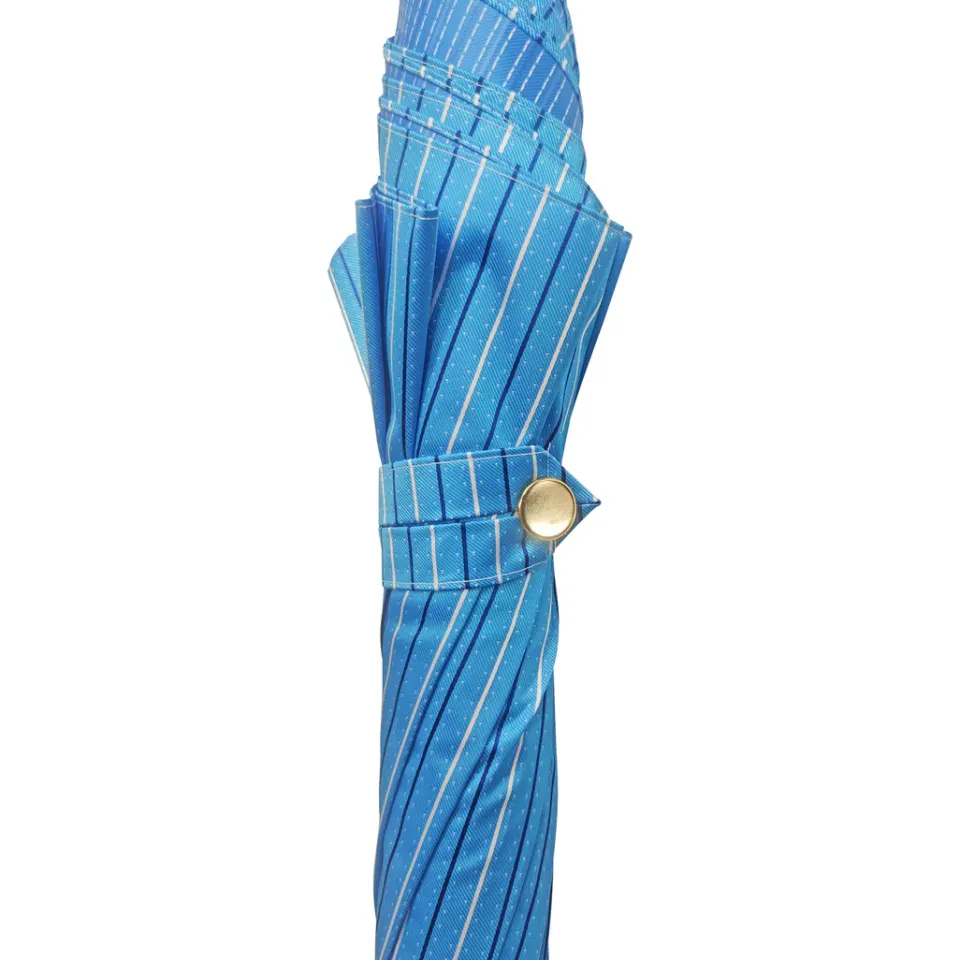 Outlet Il Marchesato Ombrello blu in legno di faggio nero