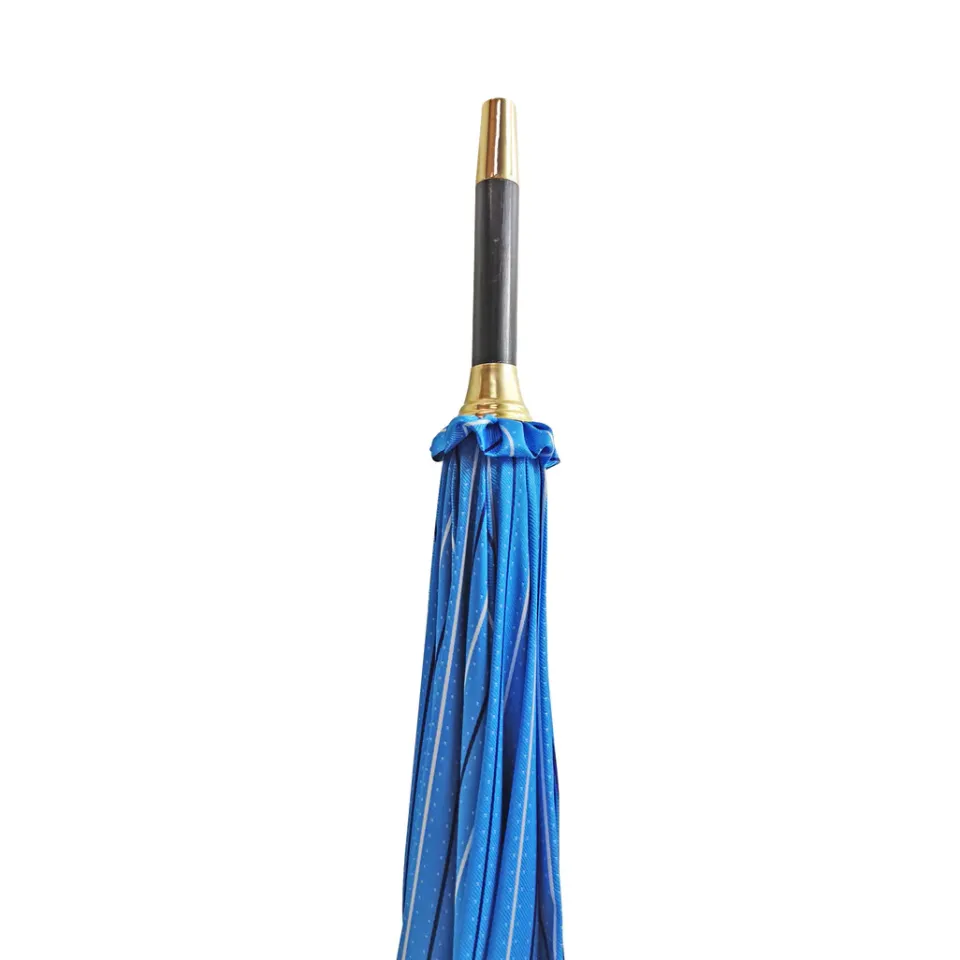 Outlet Il Marchesato Ombrello blu in legno di faggio nero