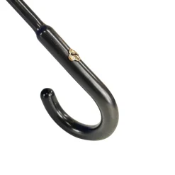 Outlet Il Marchesato Ombrello blu in legno di faggio nero