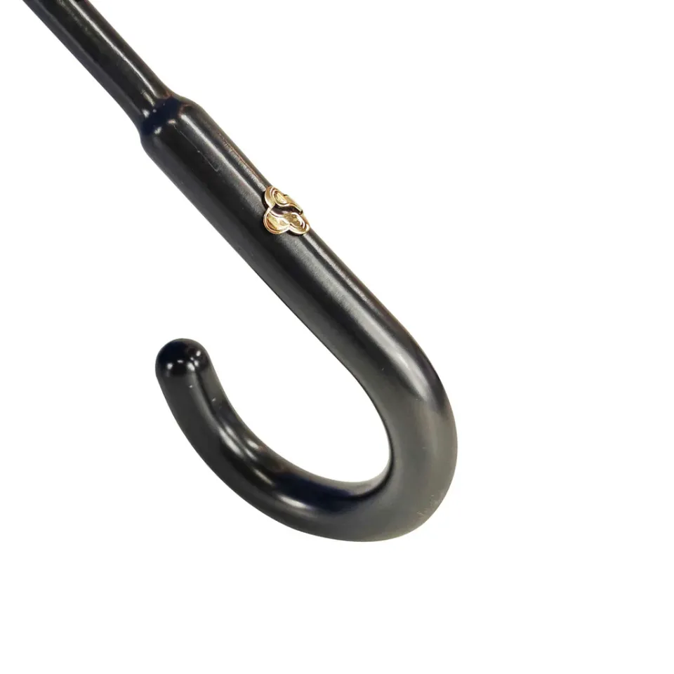 Outlet Il Marchesato Ombrello blu in legno di faggio nero