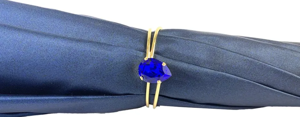 Clearance Il Marchesato Ombrello blu scuro sfumato con Fiori