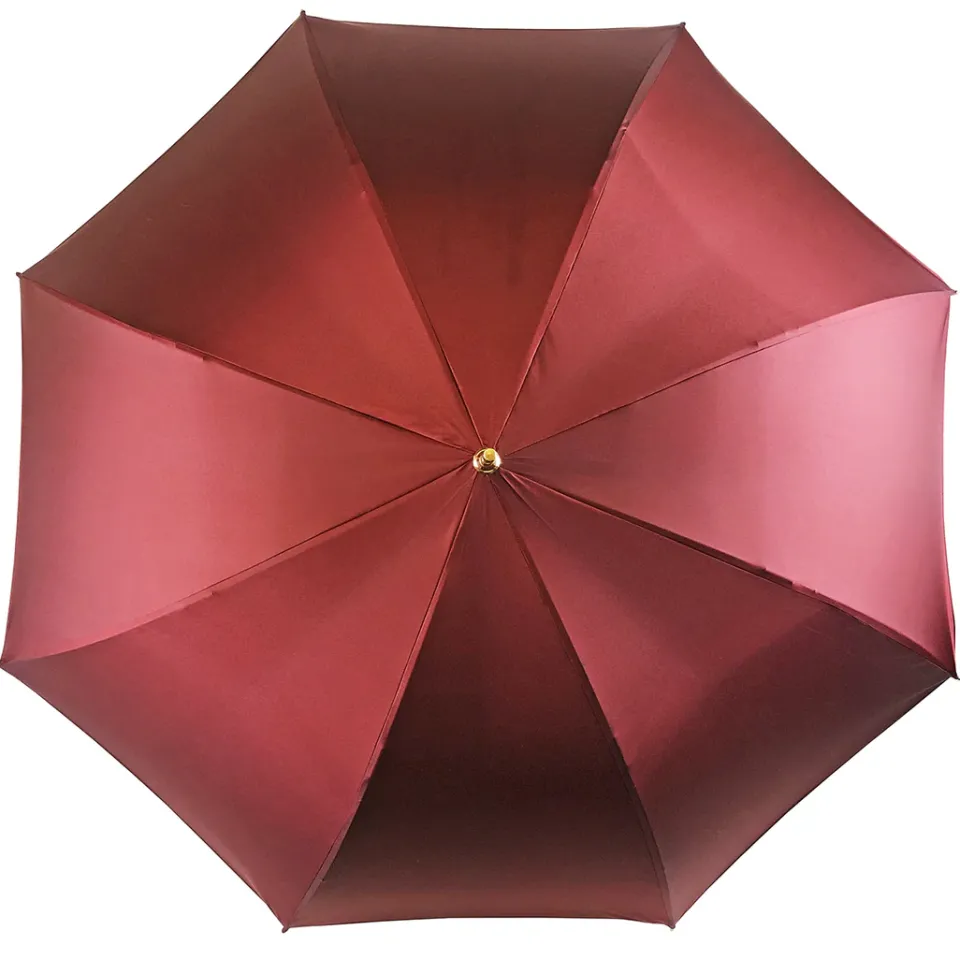 Discount Il Marchesato Ombrello Bordeaux cangiante con interno fantasia pizzo