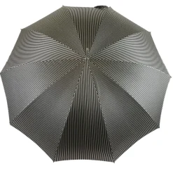 Discount Il Marchesato Ombrello classico a righe in bianco e nero