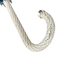 New Il Marchesato Ombrello con fantastico pavone turchese migliaia di cristalli