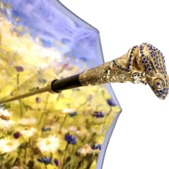New Il Marchesato Ombrello con impugnatura Rana tempestata di Swarovski