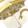 Fashion Il Marchesato Ombrello con impugnatura pavone e cristalli smeraldo