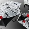 Outlet Il Marchesato Ombrello Con Rosa, Collezione Giornale