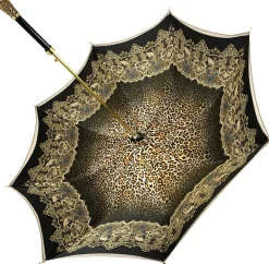 Discount Il Marchesato Ombrello con stampa leopardata, doppio tessuto