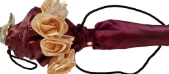 Sale Il Marchesato Ombrello con volant e rose bordeaux