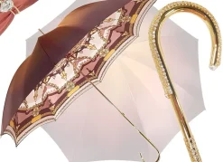 New Il Marchesato Ombrello da donna affascinante in doppio tessuto - Disegno esclusivo c