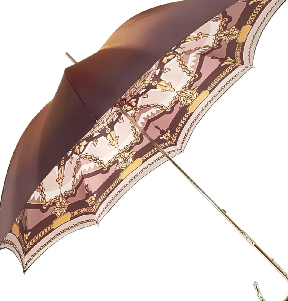 New Il Marchesato Ombrello da donna affascinante in doppio tessuto - Disegno esclusivo c