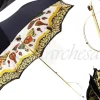 Fashion Il Marchesato Ombrello da donna in doppio tessuto- Esclusivo Mongolfiere e manico a
