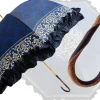 Online Il Marchesato Ombrello da donna studiato con un motivo bianco e nero su un baldacchi