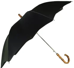 Sale Il Marchesato Ombrello da uomo nero classico automatico - Manico in Bamboo