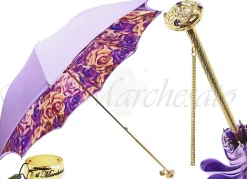 Discount Il Marchesato Ombrello di fiori lilla, stoffa doppia ombrelli delle donne alla moda