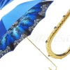 Clearance Il Marchesato Ombrello di lusso blu - Manico gioiello con cristalli