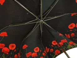Clearance Il Marchesato Ombrello di lusso con papaveri rossi e Rana su tronco adornato con cri