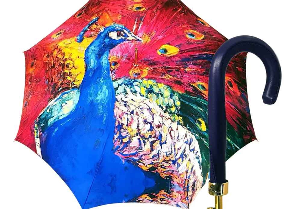 Discount Il Marchesato Ombrello Dipinto Pavone