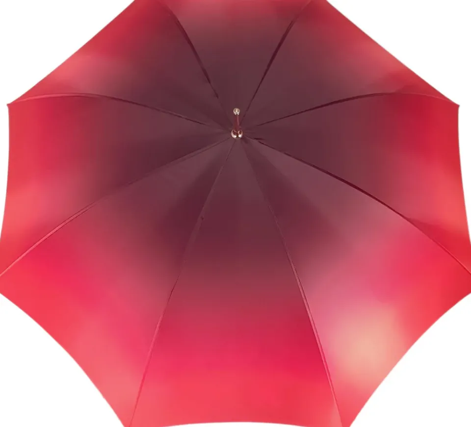 Clearance Il Marchesato Ombrello doppio tessuto rosso, nuova esclusiva papaveri