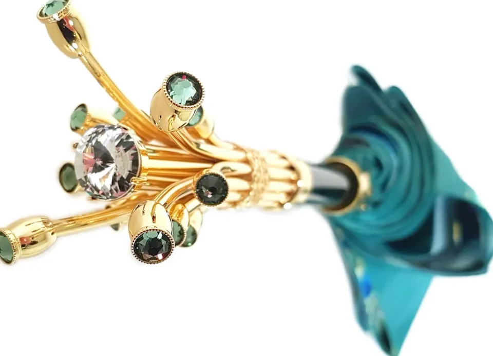 Best Il Marchesato Ombrello gioiello con impugnatura "fiore" realizzata a mano