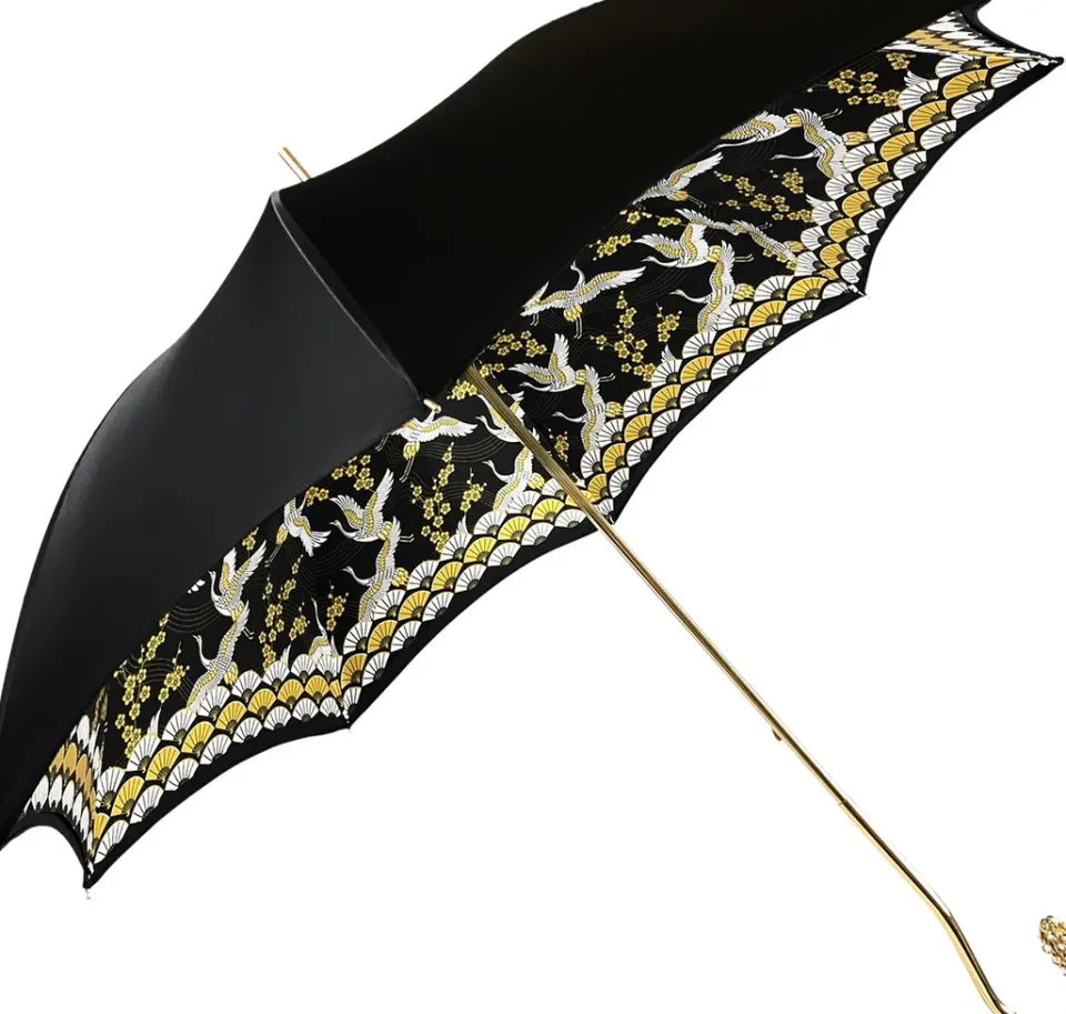 Sale Il Marchesato Ombrello interno elegante con stampa aironi, doppio panno