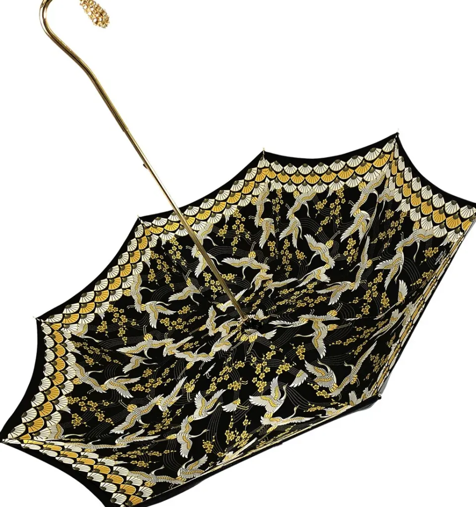 Sale Il Marchesato Ombrello interno elegante con stampa aironi, doppio panno