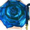 Fashion Il Marchesato Ombrello Italiano con Rosa blu
