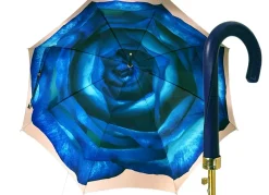 Fashion Il Marchesato Ombrello Italiano con Rosa blu