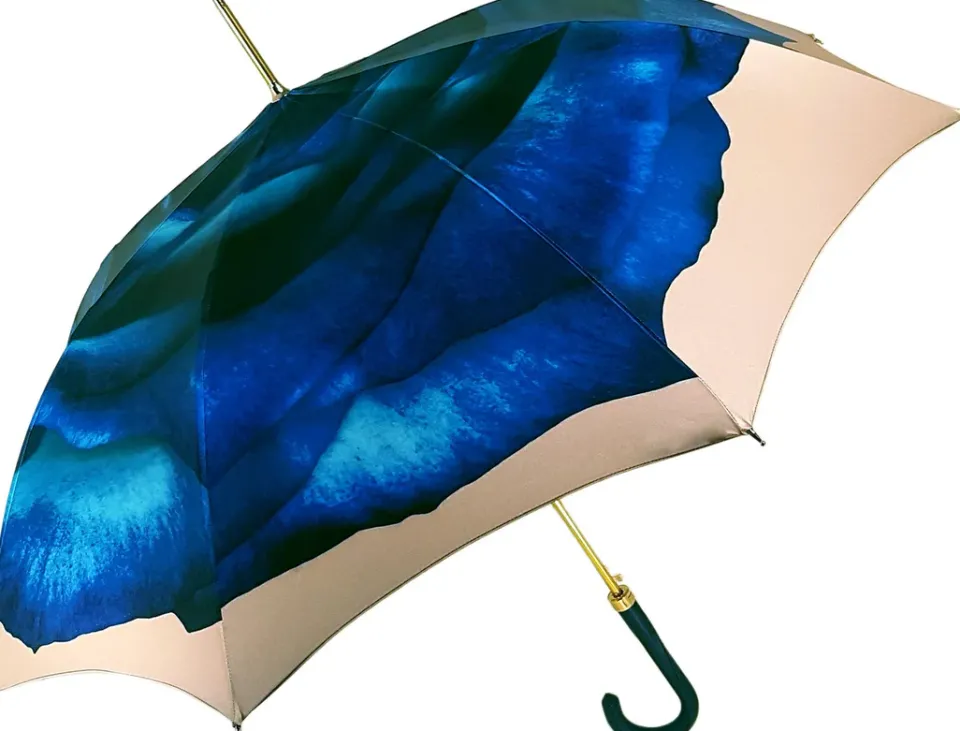 Fashion Il Marchesato Ombrello Italiano con Rosa blu
