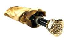 Sale Il Marchesato Ombrello pieghevole con dalia oro e marrone